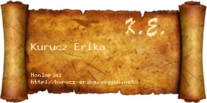 Kurucz Erika névjegykártya