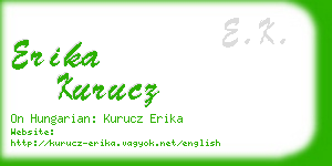 erika kurucz business card